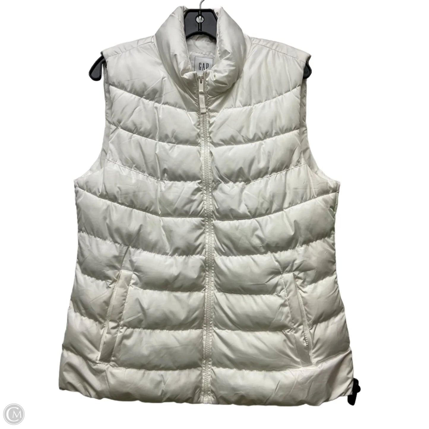 Vest Puffer & Quilted By Gap In White, Size: L