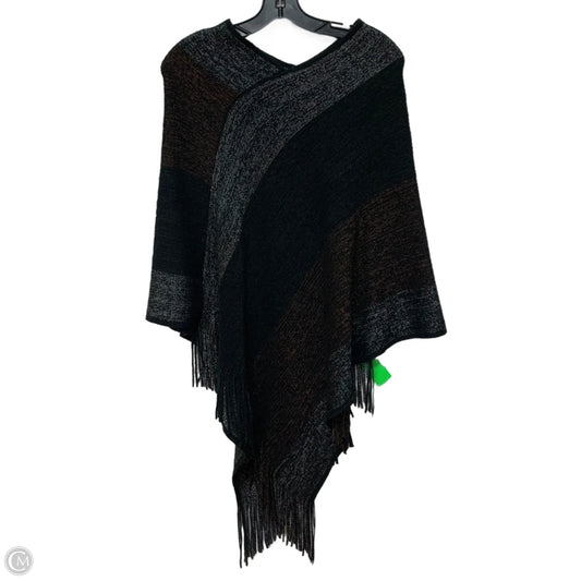 Poncho By Jack & Missy In Black, Size: Osfm