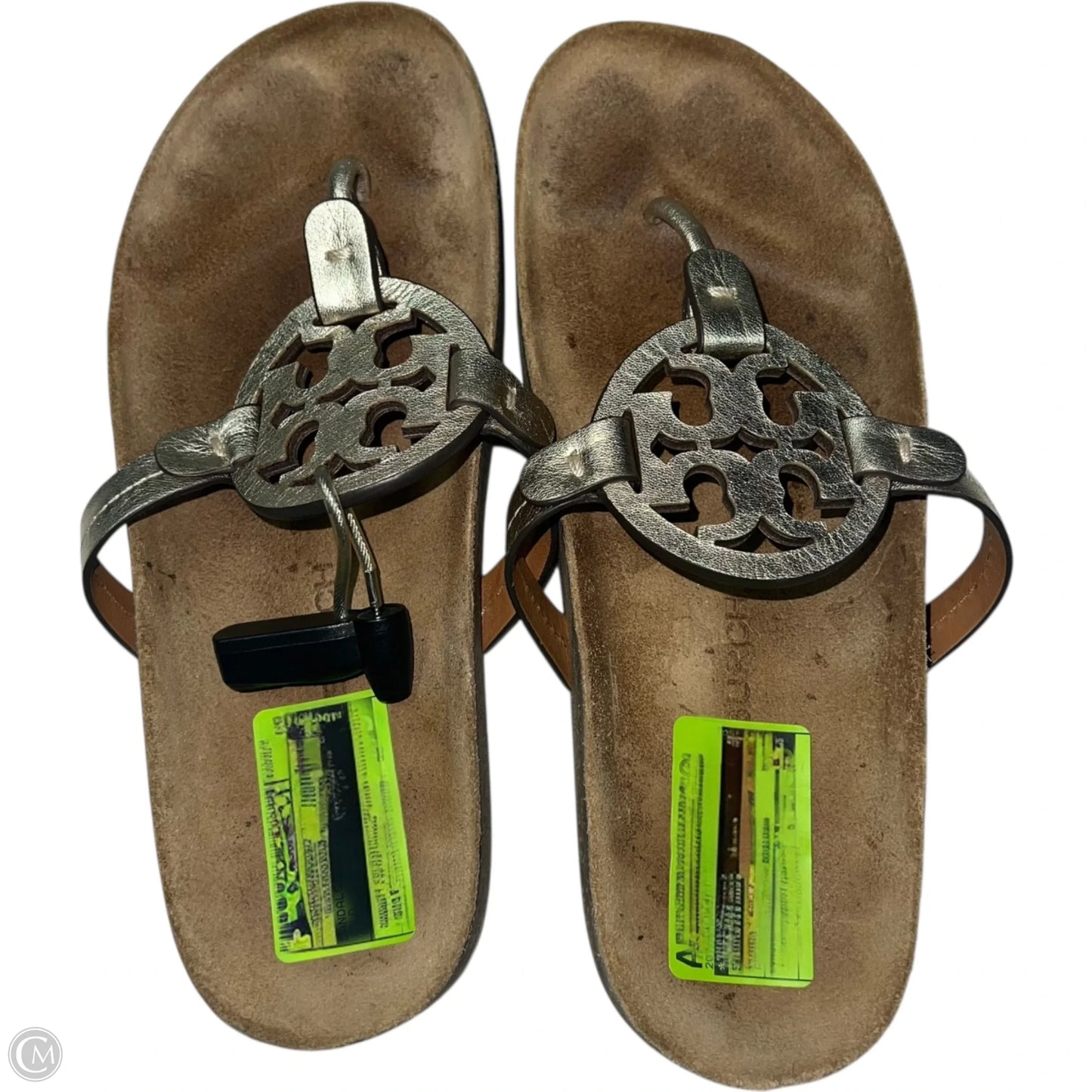 Sandals Designer By Tory Burch In Gold, Size: 7.5