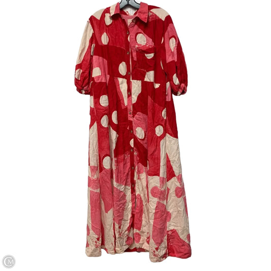 Dress Casual Maxi By Maeve In Pink & Red, Size: S
