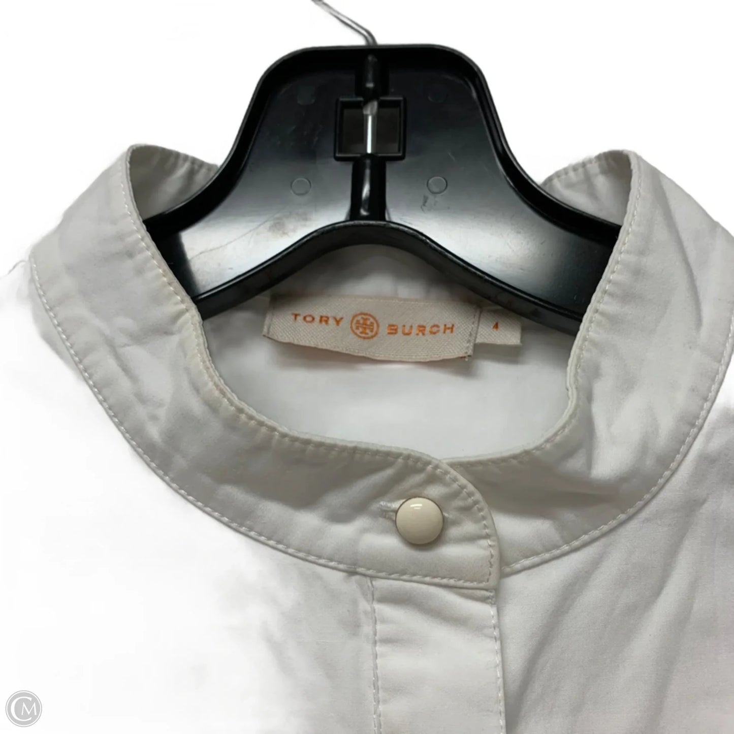 Top Long Sleeve Designer By Tory Burch In White, Size: S