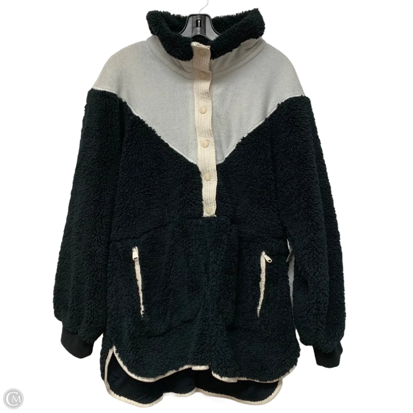 Sweatshirt Collar By Free People In Black & Gold, Size: M