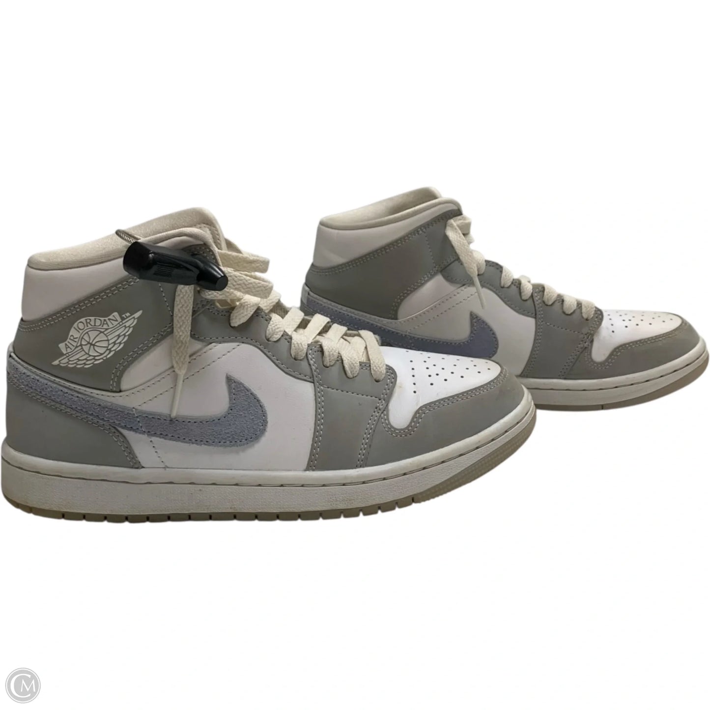 Shoes Luxury Designer By Jordan In Grey & White, Size: 9