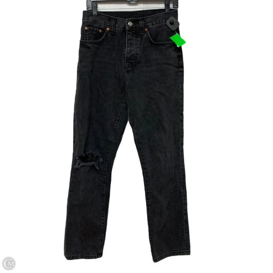 Jeans Straight By We The Free In Black Denim, Size: 10