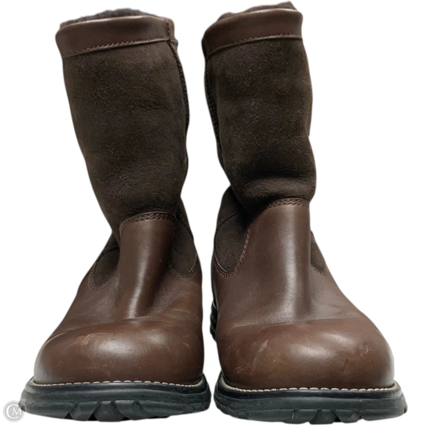 Boots Designer By Ugg In Brown, Size: 10