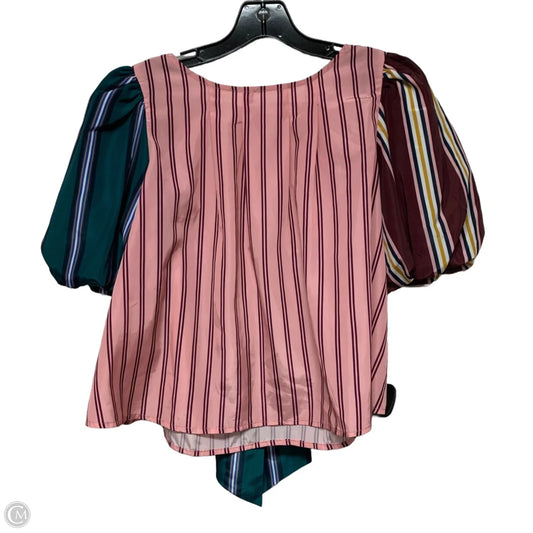 Top Short Sleeve By Maeve In Pink & Purple, Size: S