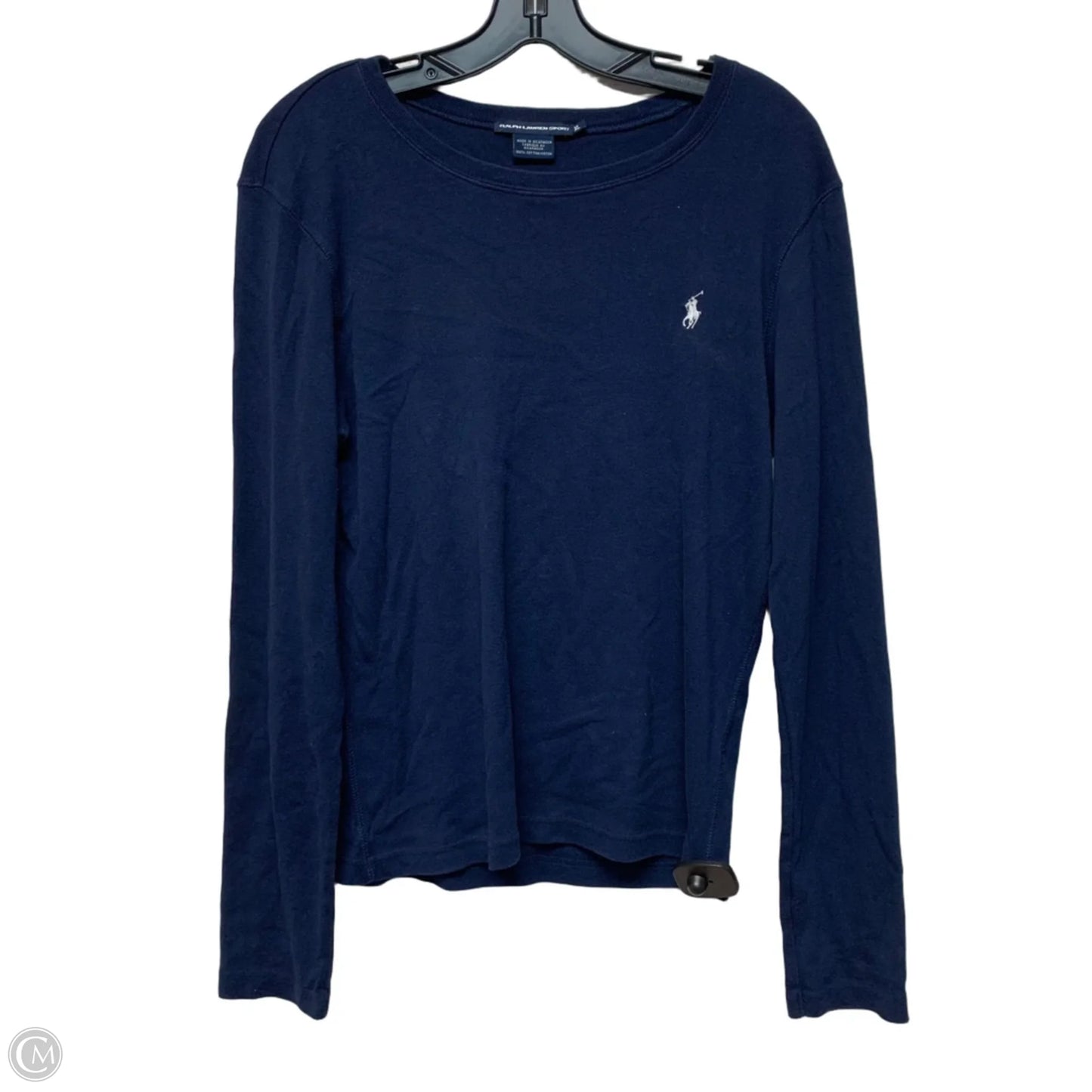 Athletic Top Long Sleeve Crewneck By Ralph Lauren In Navy, Size: Xl