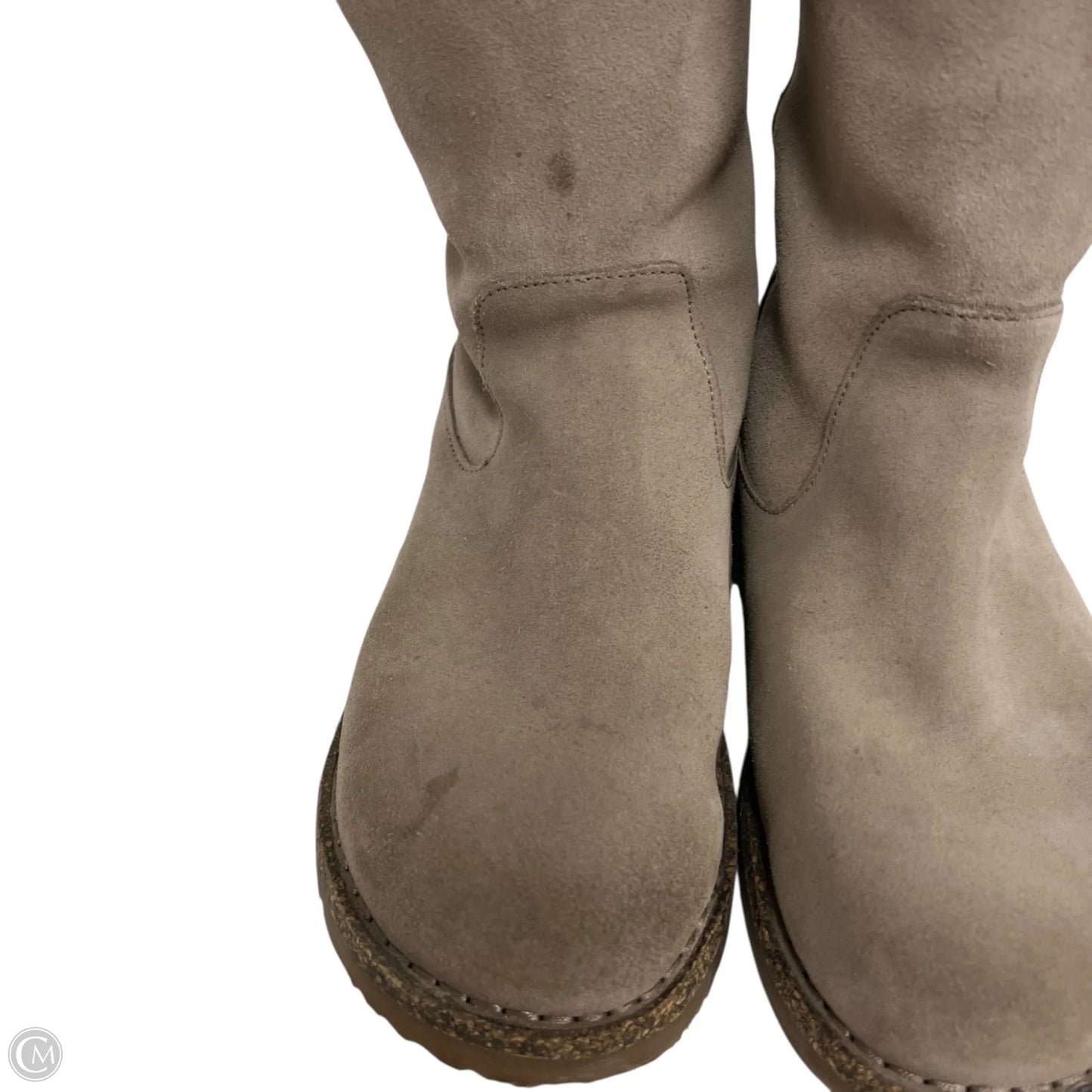 Boots Mid-calf Flats By Birkenstock In Beige, Size: 8