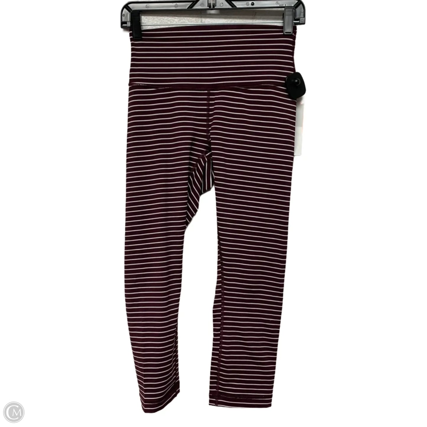 Athletic Leggings By Lululemon In Striped Pattern, Size: S