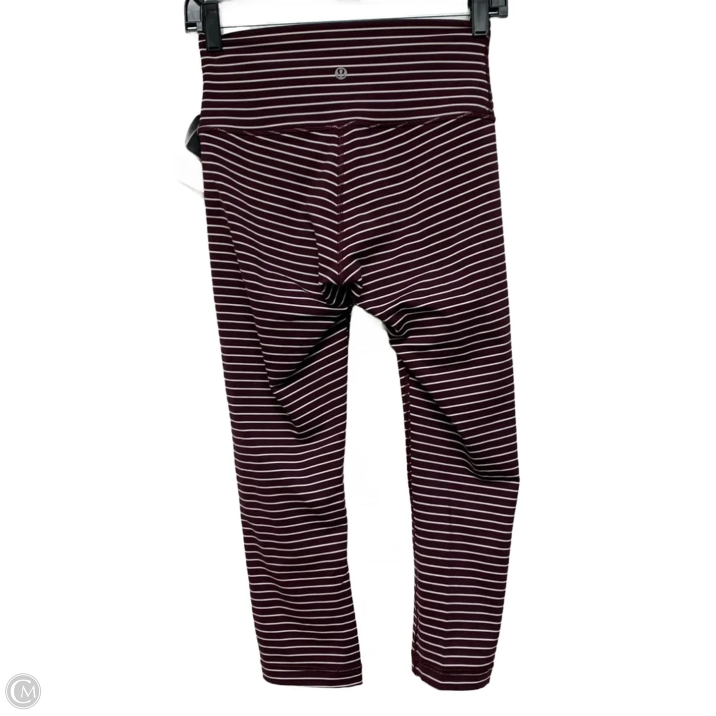 Athletic Leggings By Lululemon In Striped Pattern, Size: S