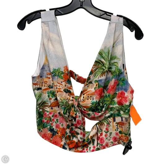 Top Sleeveless By Zara In Multi-colored, Size: L