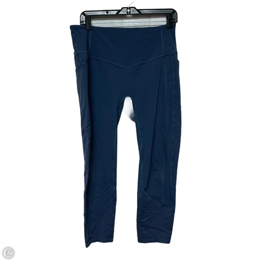 Athletic Leggings Capris By Lululemon In Blue, Size: L