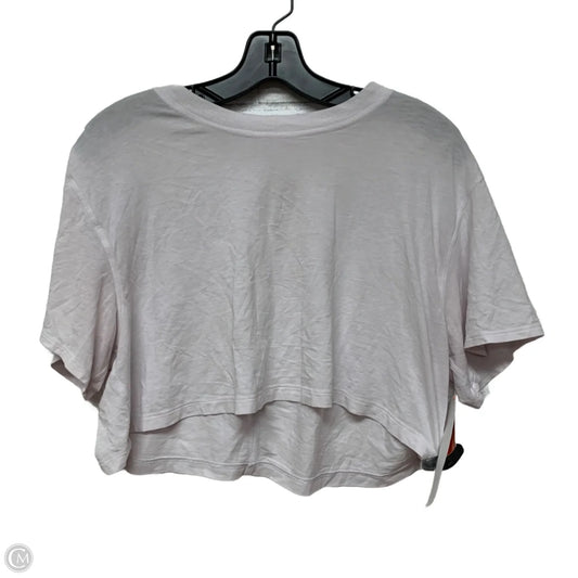 Athletic Top Short Sleeve By Lululemon In Pink, Size: M