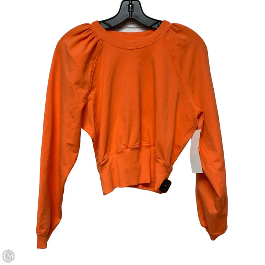 Athletic Sweatshirt Crewneck By Lululemon In Orange, Size: M