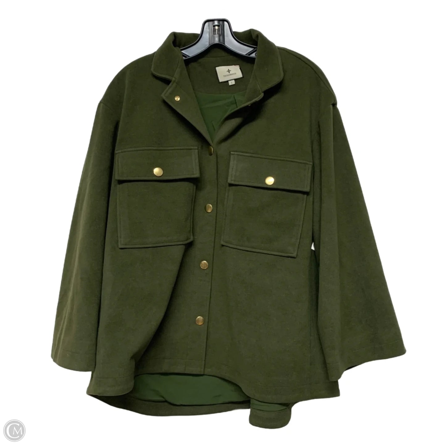Jacket Shirt By Tuckernuck In Green, Size: L