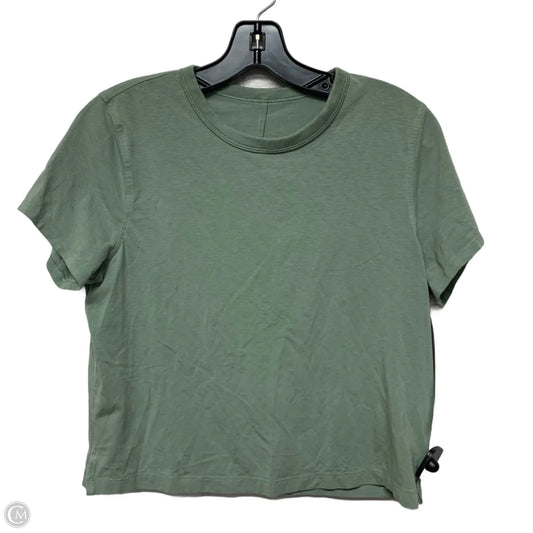 Athletic Top Short Sleeve By Lululemon In Green, Size: S