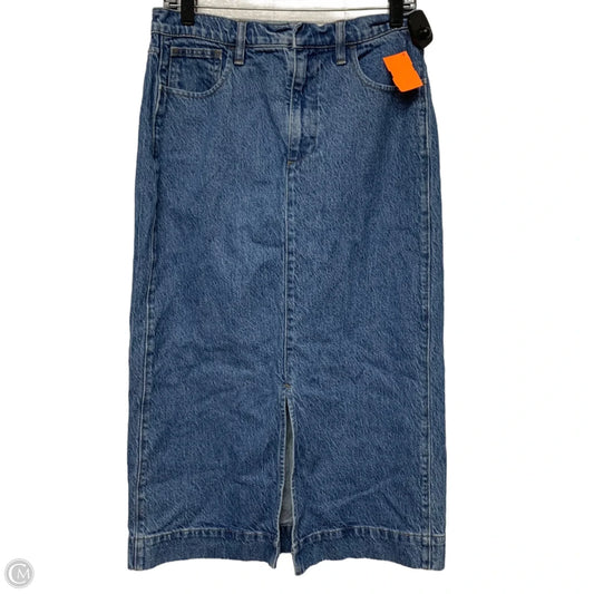 Skirt Midi By J. Crew In Blue Denim, Size: S