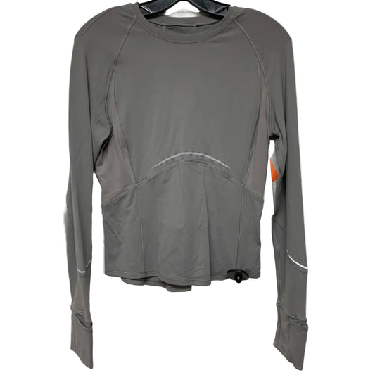 Athletic Top Long Sleeve Crewneck By Lululemon In Grey, Size: S
