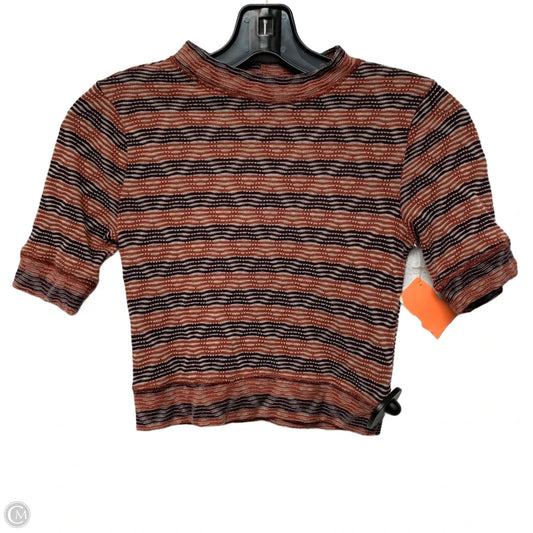 Top Short Sleeve By Free People In Striped Pattern, Size: Xs