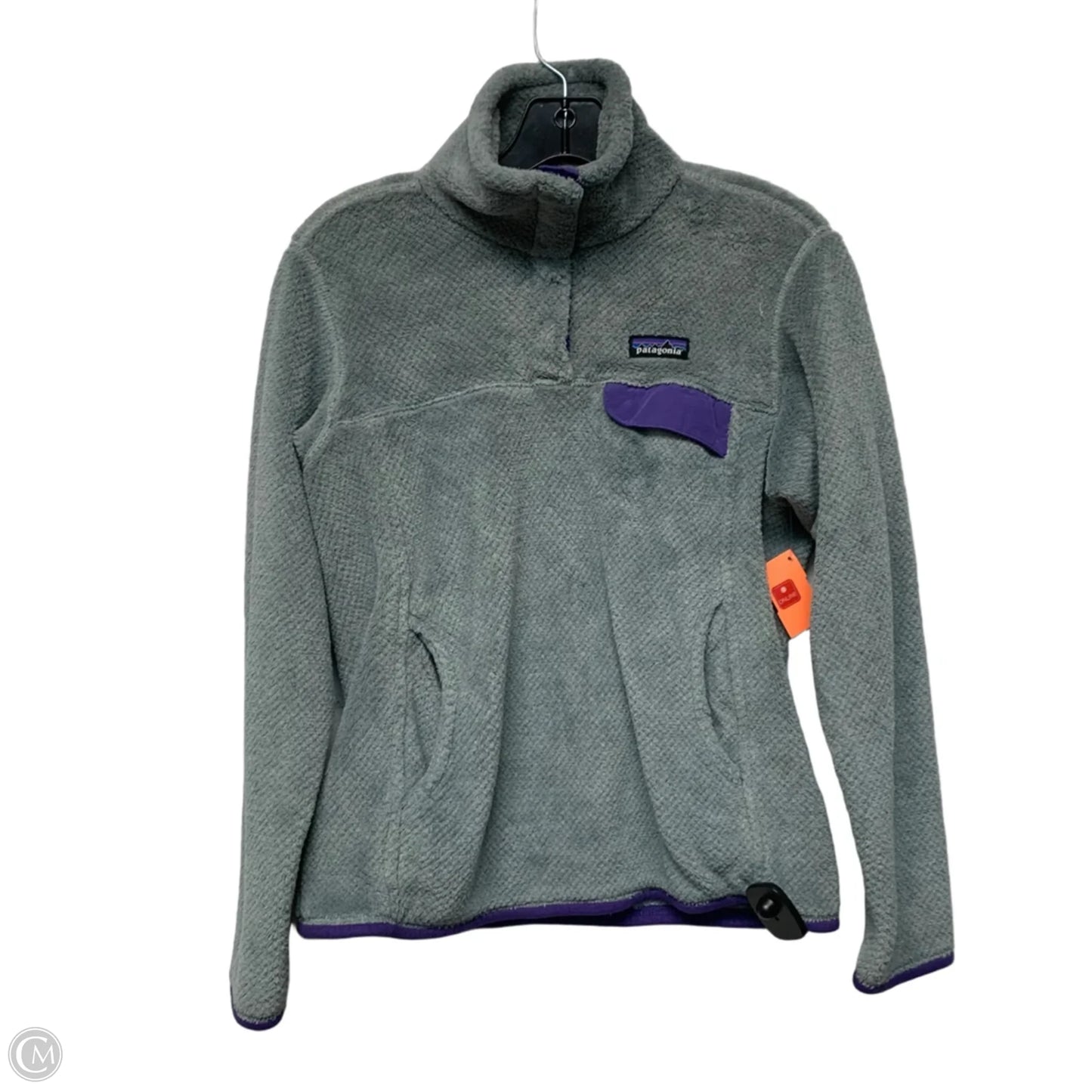 Sweatshirt Collar By Patagonia In Grey, Size: S