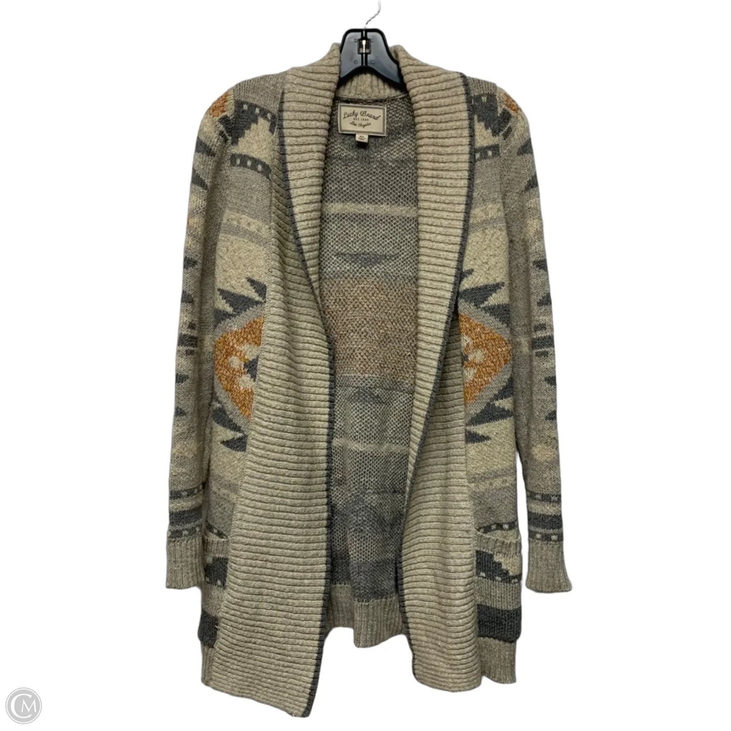 Sweater Cardigan By Lucky Brand In Beige, Size: Xs