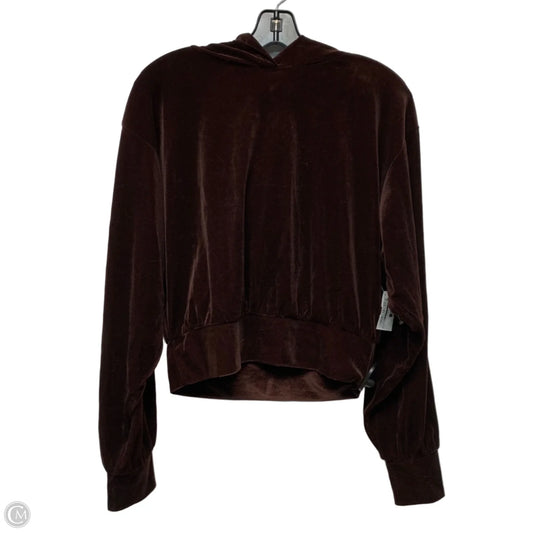 Sweatshirt Hoodie By Express In Brown, Size: M