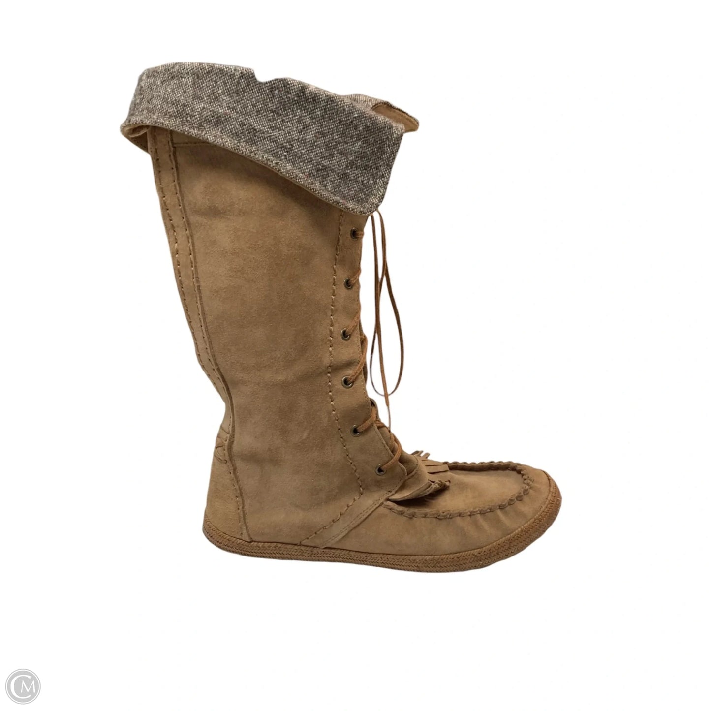 Boots Designer By Ugg In Brown, Size: 9