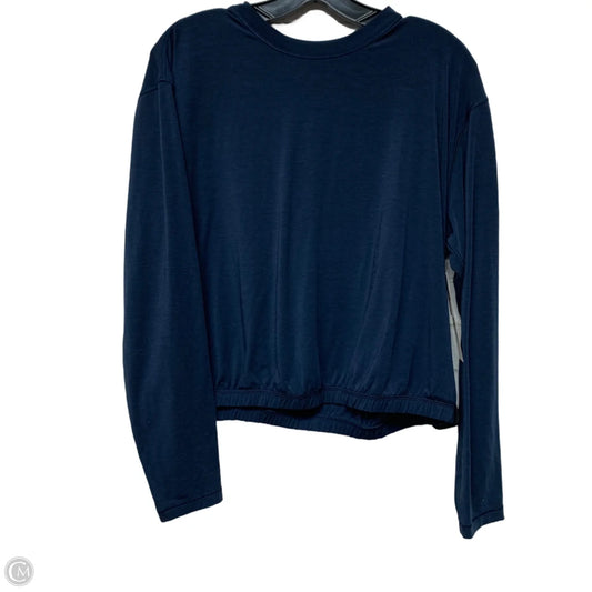 Athletic Top Long Sleeve Crewneck By Lululemon In Navy, Size: L