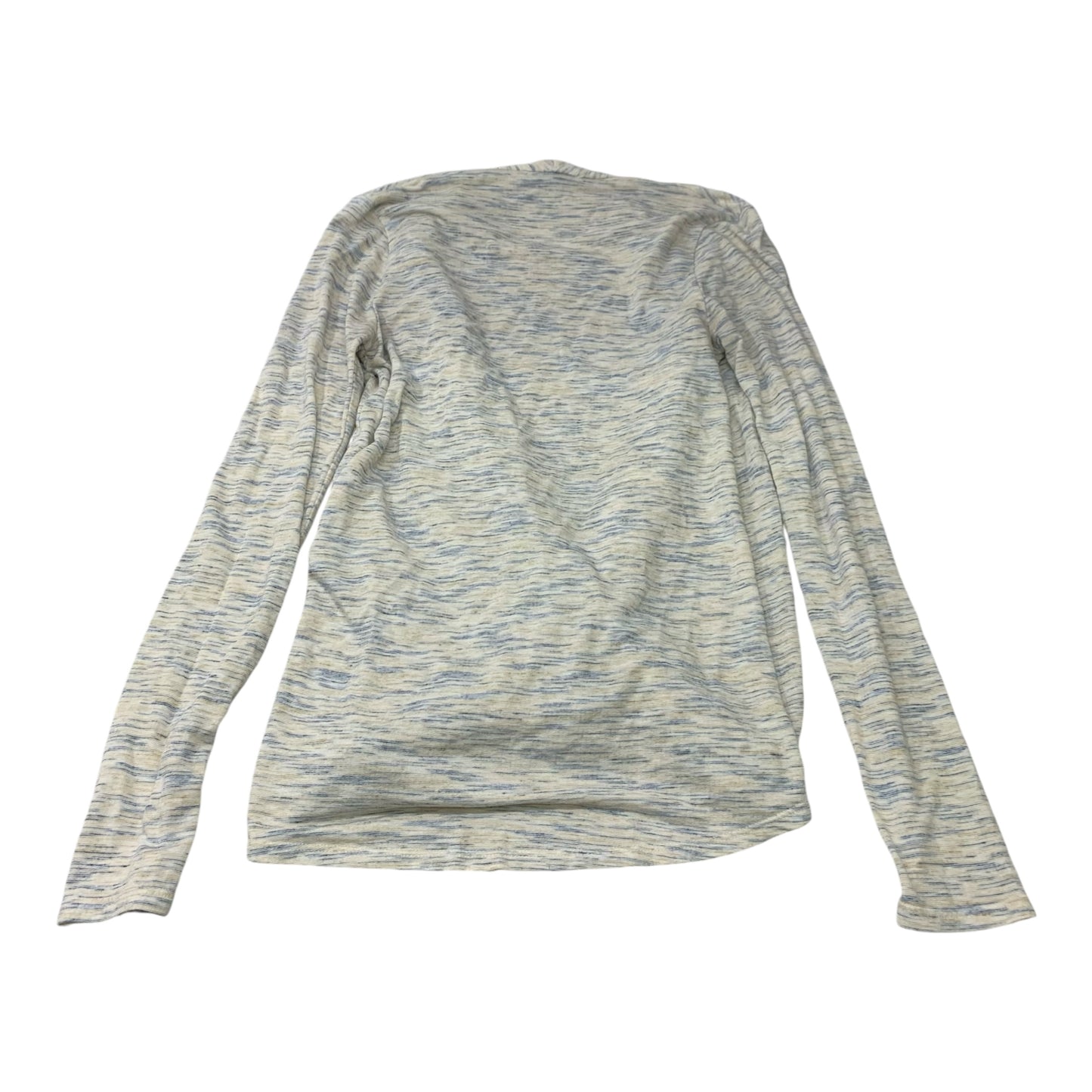 Top Long Sleeve By Saturday/sunday In Blue & Cream, Size: M