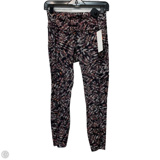 Athletic Leggings By Lululemon In Grey & Purple, Size: M