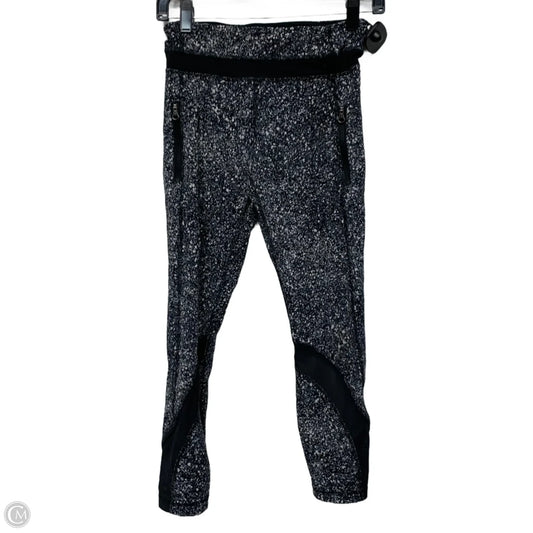Athletic Leggings By Lululemon In Black & Grey, Size: S