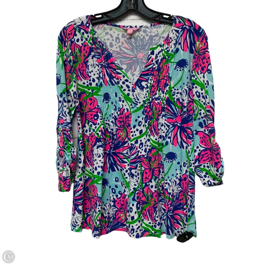 Top Long Sleeve Designer By Lilly Pulitzer In Multi-colored, Size: Xs