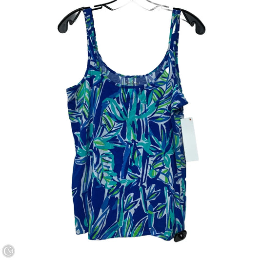 Top Sleeveless Designer By Lilly Pulitzer In Blue, Size: Xl