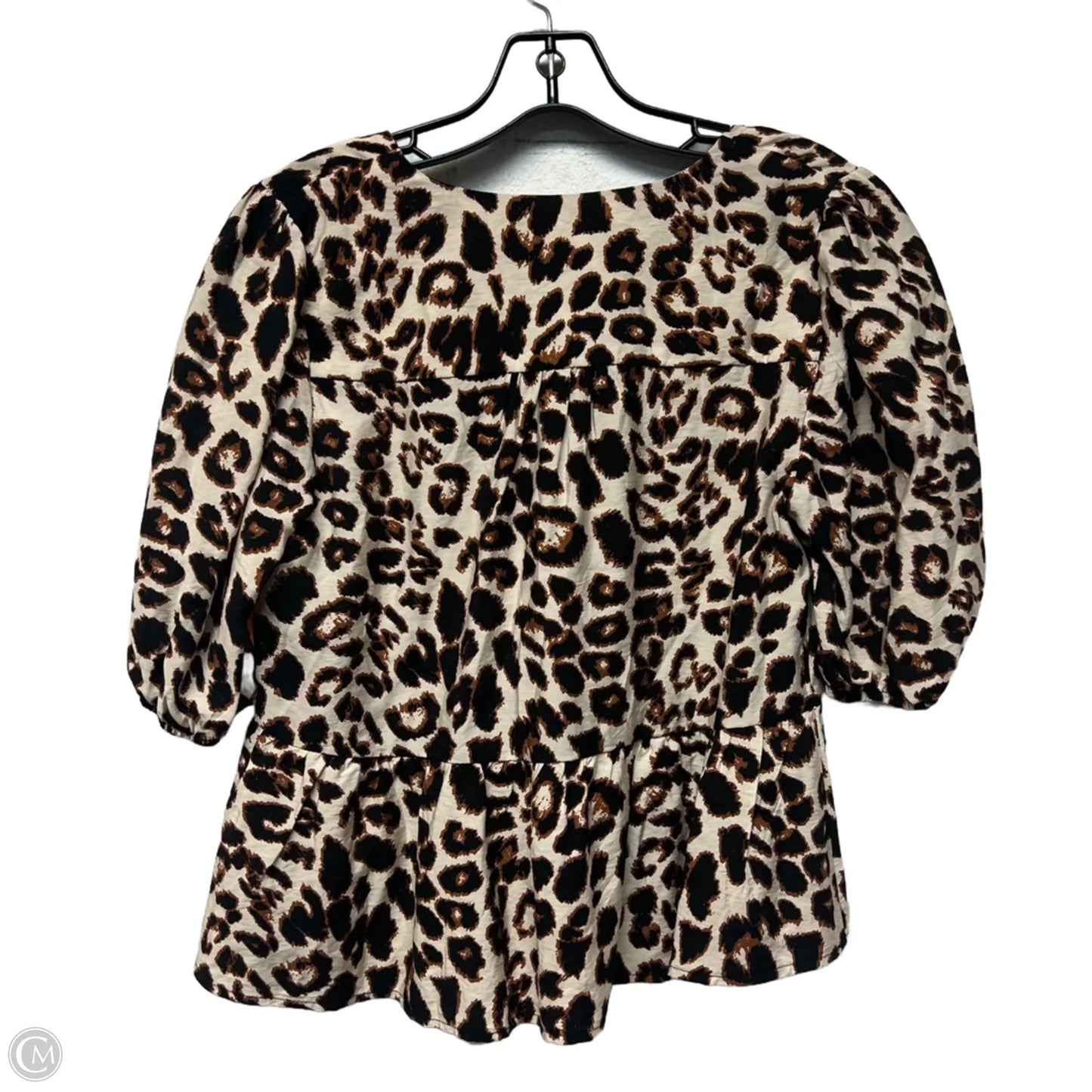 Top Short Sleeve By Monteau In Animal Print, Size: M