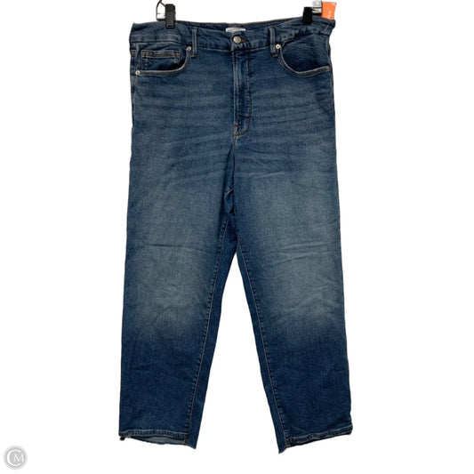 Jeans Straight By Good American In Blue Denim, Size: 14