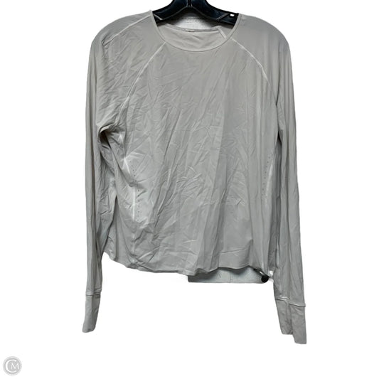 Athletic Top Long Sleeve Crewneck By Lululemon In Grey, Size: M