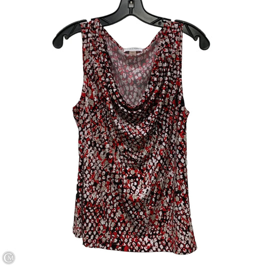 Top Sleeveless By Calvin Klein In Blue & Red, Size: L