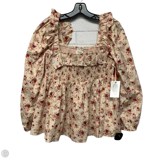 Top Long Sleeve By Cma In Pink, Size: L