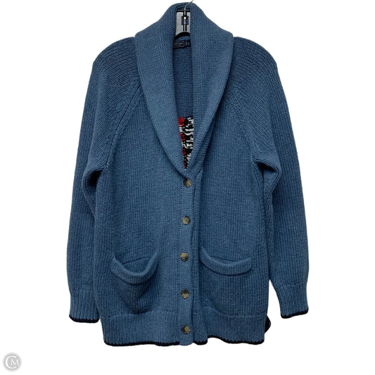 Sweater Cardigan By Vineyard Vines In Blue, Size: L