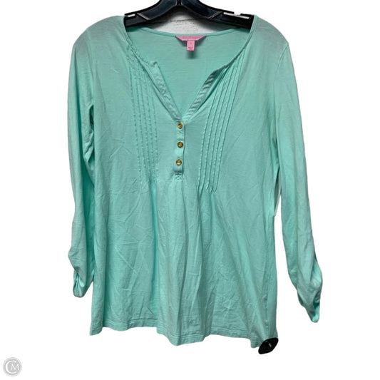 Top Long Sleeve Designer By Lilly Pulitzer In Blue, Size: S