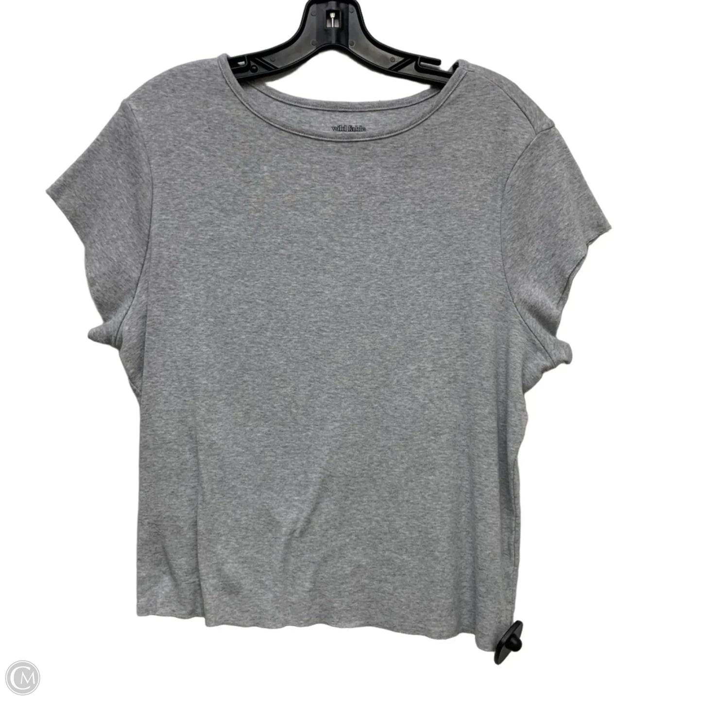 Top Short Sleeve Basic By Wild Fable In Grey, Size: 1x