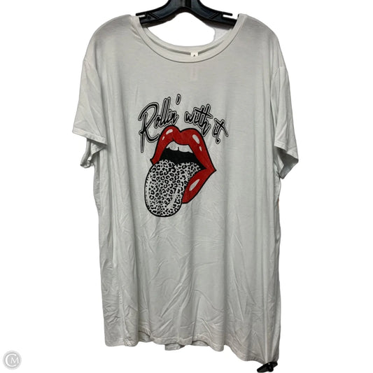 Top Short Sleeve By Vanilla Bay In White, Size: 3x