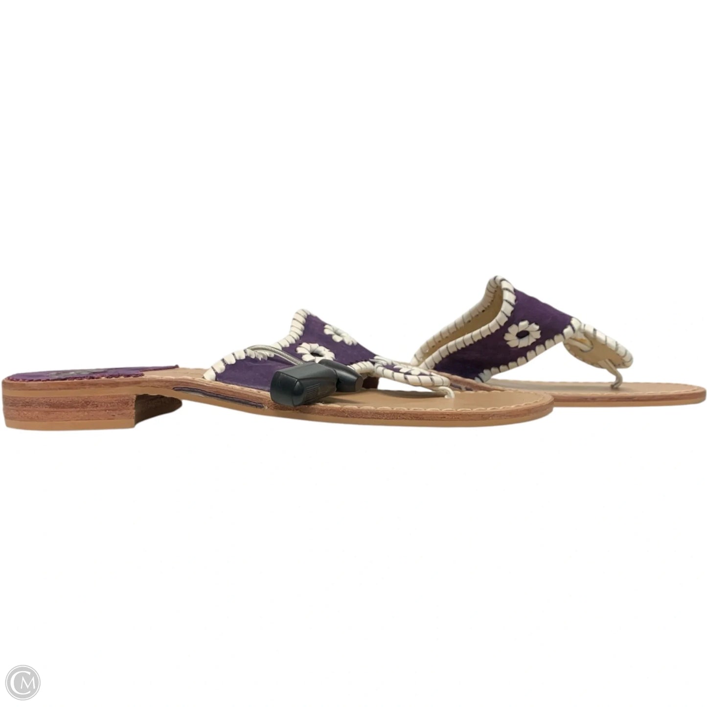 Sandals Flip Flops By Jack Rogers In Purple & Tan, Size: 7