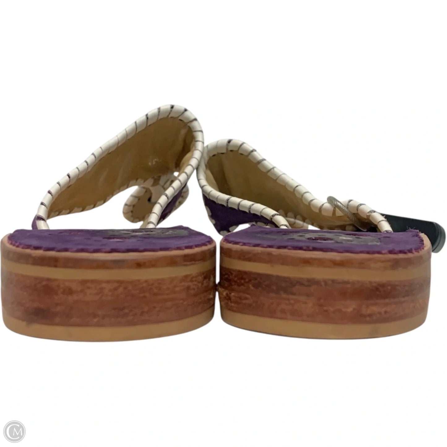 Sandals Flip Flops By Jack Rogers In Purple & Tan, Size: 7