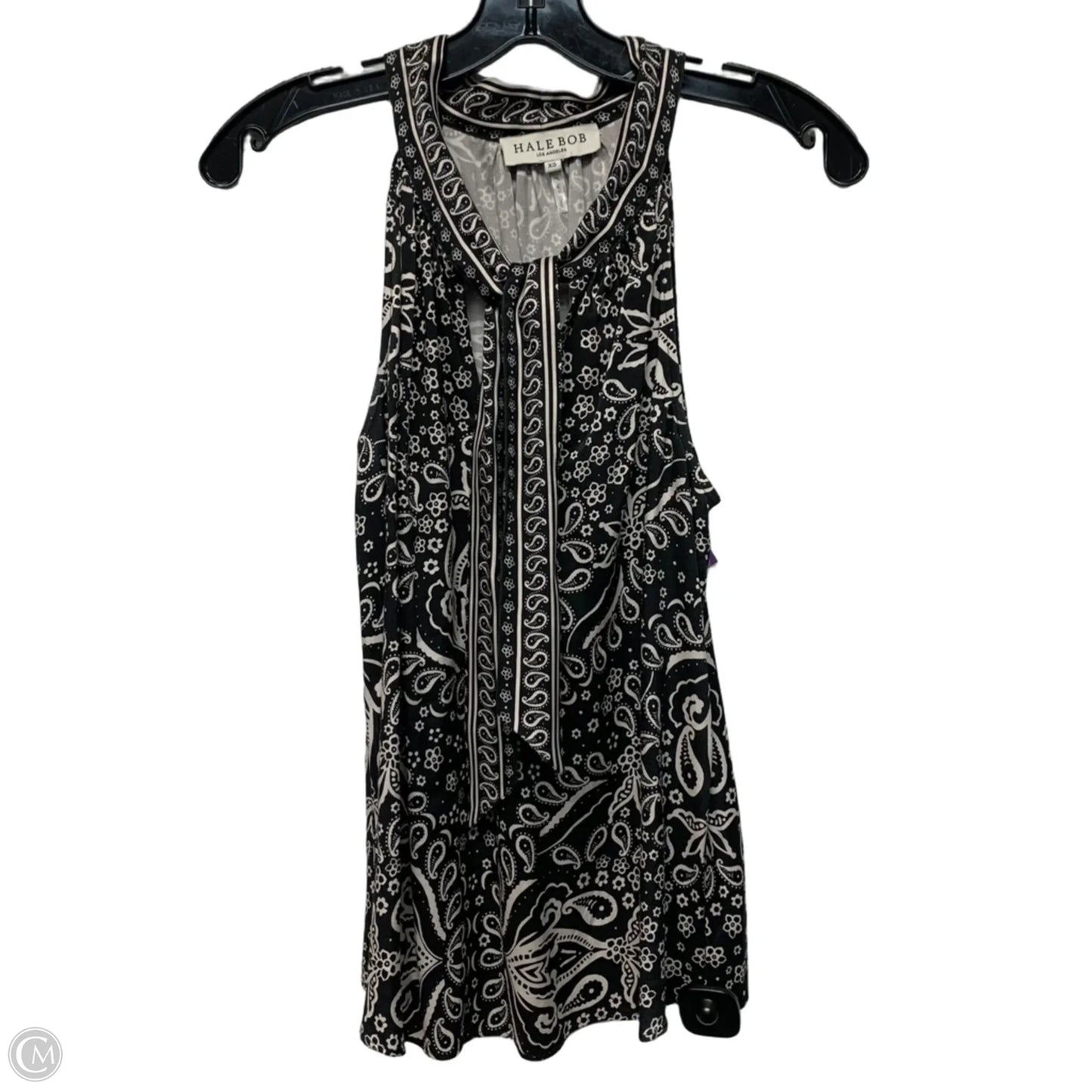 Top Sleeveless By Hale Bob In Black & Cream, Size: Xs