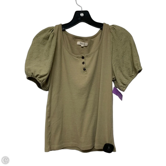 Top Short Sleeve By Madewell In Green, Size: S