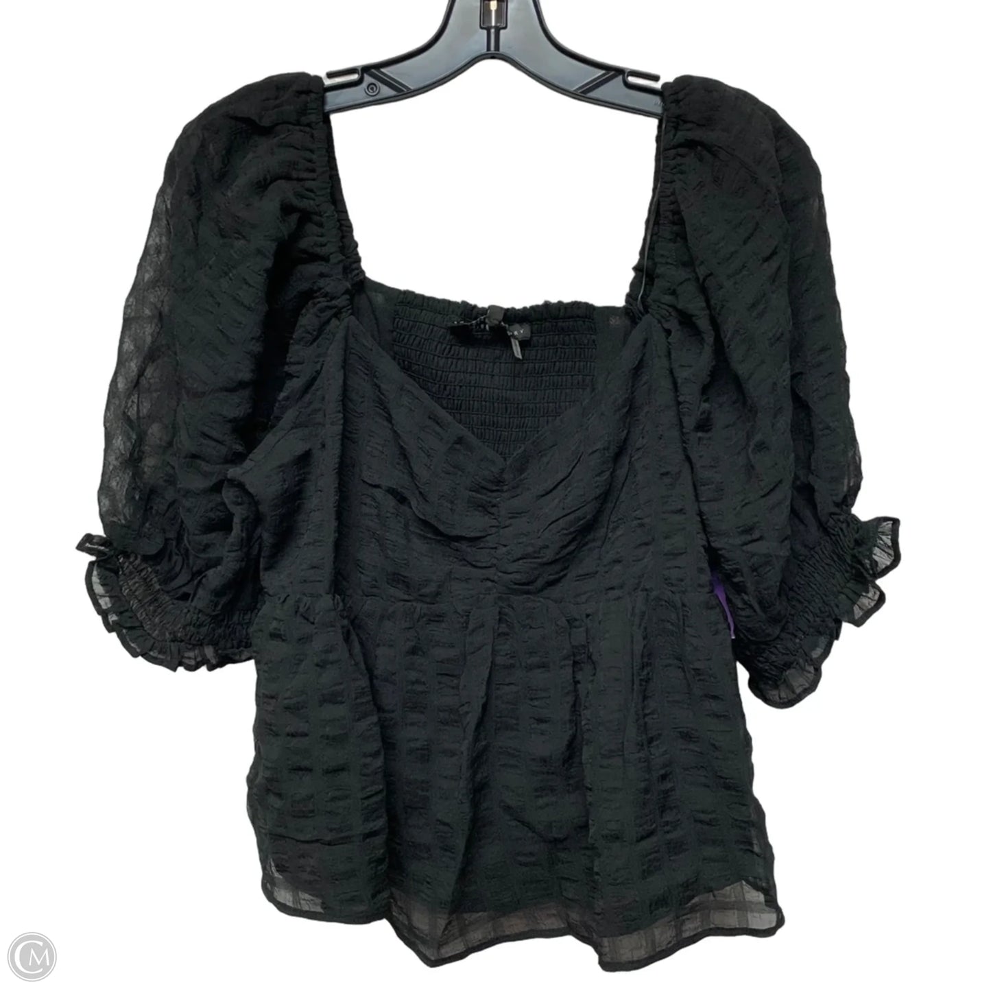 Top Short Sleeve By English Factory In Black, Size: M