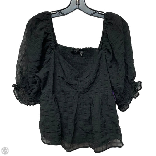 Top Short Sleeve By English Factory In Black, Size: M