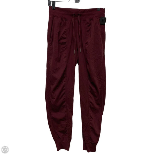 Athletic Pants By Lululemon In Maroon, Size: S