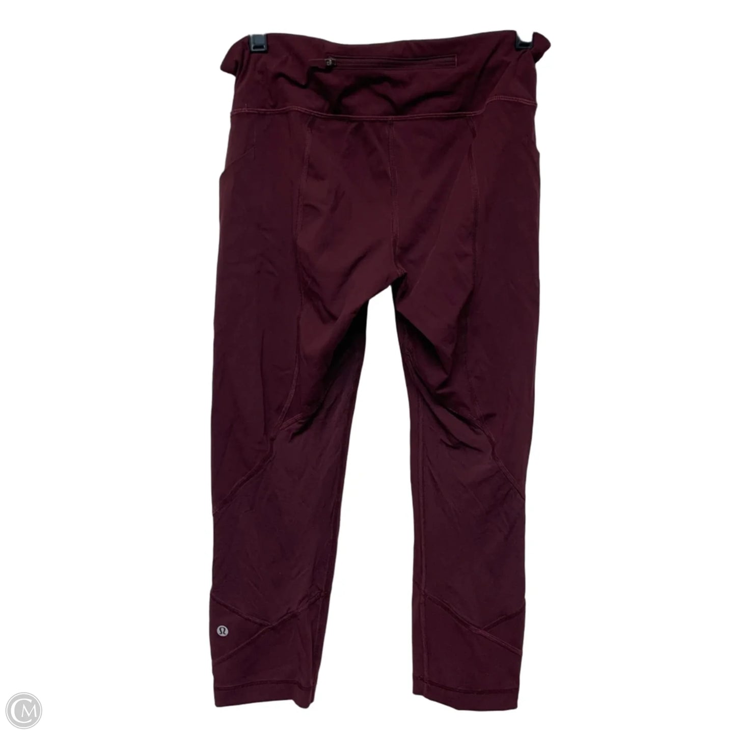 Athletic Leggings Capris By Lululemon In Maroon, Size: M